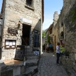 The narrow village streets below the citadel